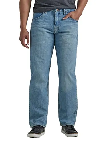 Wrangler Authentics Herren-Jeans mit 5 Taschen, Klassische, Flexible, lässige Passform, Bleached Denim Flex, 38W / 30L