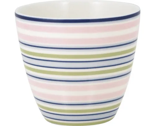 Greengate Becher Leise Latte Cup white 0,35 l, Steinzeug