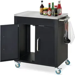 HOMCOM Servierwagen Küchenschrank auf Rollen von HOMCOM