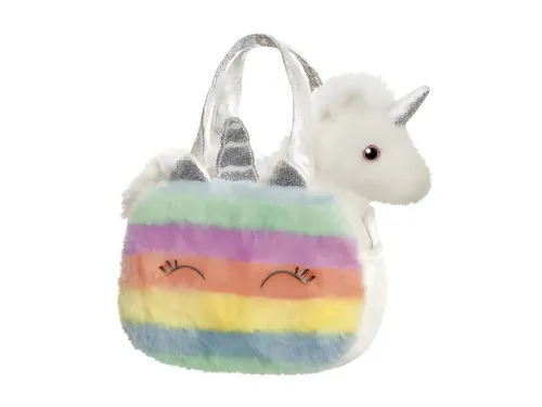 Aurora World Fancy Regenbogen Einhorn - Plüschfigur ca. 21 cm, mit Tragetasche für knuddeligen Spielspaß unterwegs