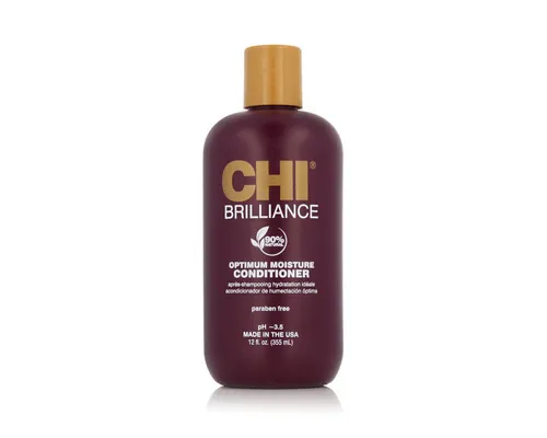CHI Deep-Brilliance Optimum Moisture Conditioner 355 ml - Conditioner für Damen mit Monoi-Öl und Olivenöl, spendet intensive Feuchtigkeit und sorgt für gesund glänzendes Haar, ideal für tägliche Pflege.