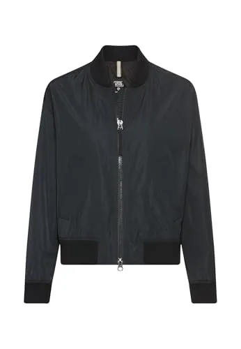 camel active Damen Bomberjacke mit 2-Wege-Reißverschluss Schwarz - Funktionsjacken aus wasser- und windabweisendem Material für optimalen Tragekomfort, ideal für aktive Frauen.