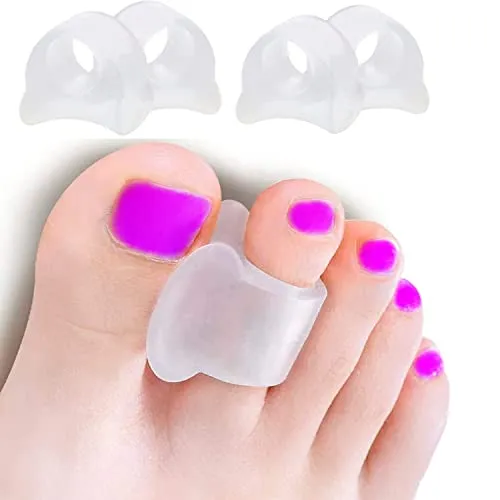 Pcs Gel Toe Separators, Zehenspreizer, zum Glätten überlappender Zehen, Big Toe Separators, Silicone Toe Separator für Uberlappende Zehen, Hammerzehen, Schmerzlinderung bei Bei Fehlbildung 4