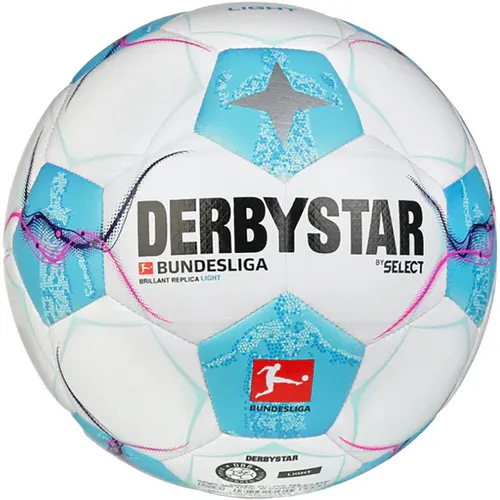 Derbystar Fußball Bundesliga Brillant Replica v24 - Größe 4, Trainingsball für Kinder - Freizeitbälle für Fußball, offizielle Replik des Bundesliga-Spielsballs, ideal für Nachwuchsspieler mit weicher Oberfläche für hohe Präzision und robustem Design.