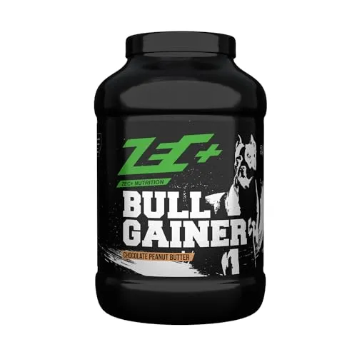 Zec+ Bullgainer Chocolate Peanut Caramel 3500g - Kohlenhydrat-Präparate für effektive Gewichtszunahme mit hochwertigem Protein, Vitaminen und Mineralstoffen – ideal für Krafttraining und Bodybuilding.