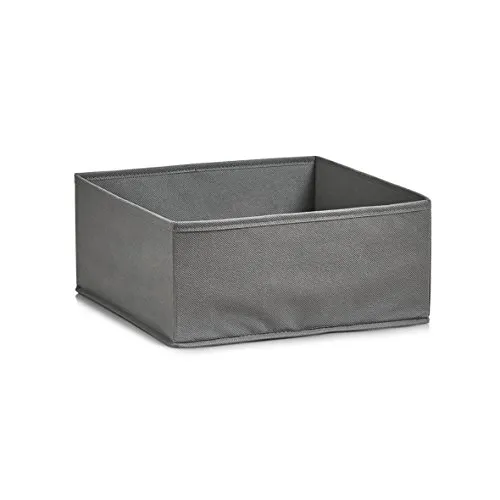 Zeller 14602 Aufbewahrungs Box, faltbar, Vlies, Stoff, grau, 28 x 28 x 13 cm