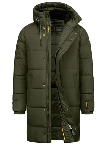 Indicode Herren Winterjacke INStuds Parka mit Kapuze - Warm gefüttert in Grün XXL - Stylischer Herren Parka mit Kapuze, warm gefüttert und pflegeleicht. Ideal für kalte Tage, bietet er optimalen Tragekomfort und Strapazierfähigkeit. Perfekt für den lässigen Look!
