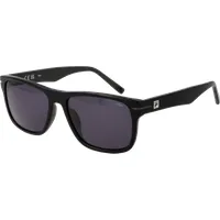 Fila Sonnenbrille SFI208 0700 56 für Herren - Stylische schwarze Sonnenbrille mit grauen Gläsern, 100% UVA & UVB Schutz und optimalem Tragekomfort. Ideal für sonnige Tage und Freizeitaktivitäten.