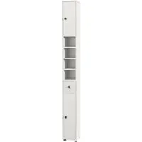 Costway Badschrank Schmal mit 2 Türen in Weiß