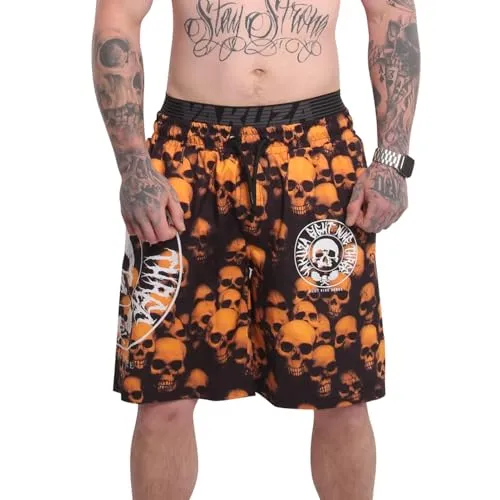 Yakuza Herren Skull Theme Badeshorts, Bunt, XL von Yakuza