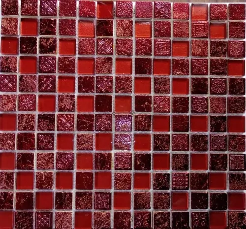 Mosaikfliese Transluzent rot von MOSANI