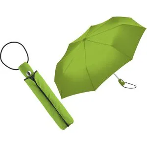 Fare Regenschirm AOC-Mini, Taschenschirm, limette, Auf-Zu-Automatik, 28cm, Ø 97cm