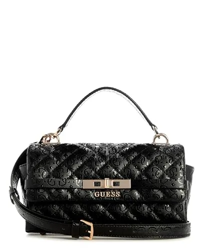 Guess Idra Handtasche schwarz HWGG8157200-BLA - Elegante Handtasche aus hochwertigem Lederimitat in Schwarz, perfekt für jeden Anlass und sorgt für einen stylishen Look.