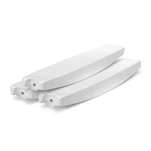 3er Set Ersatz Stufe für Aufstellbeckenleiter inkl. Schraubensatz Trittstufe weiß 43 mm Holm Hochbeckenleiter Pool Schwimmbecken