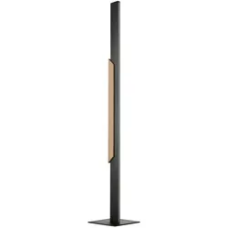 Brilliant LED-Stehleuchte Arcus - Dimmbar, Schwarz & Bianco-Eiche - Elegante LED-Stehleuchte in Schwarz und Bianco-Eiche, dimmbar für individuelle Lichtstimmungen. Maße: 20x20x126 cm, 3300 Lumen, ideal für stimmungsvolle Innenbeleuchtung.
