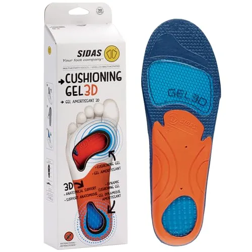 Sidas Cushioning Gel 3D Einlegesohle Größe 39, schwarz