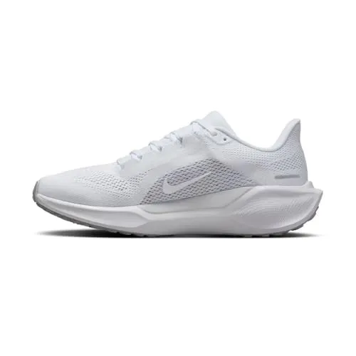 NIKE Damen Pegasus 41 Sneaker - White/Pure Platinum, 39 EU - Laufschuhe mit ReactX-Schaum und Air Zoom-Elementen für reaktionsfreudiges Laufgefühl. Atmungsaktives Mesh-Obermaterial sorgt für Komfort und Stabilität.