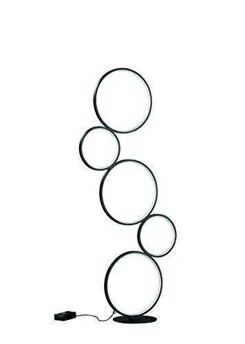 lightling LED Stehleuchte Sina schwarz matt - Standleuchte & Deckenfluter, modern und stufenlos dimmbar über Fußschalter für individuelles Licht, mit 36W LED-Technologie für hohe Energieeffizienz und lange Lebensdauer.