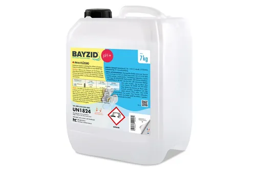 Höfer Chemie BAYZID® pH Plus flüssig 7 kg - Poolpflege für optimale Wasserqualität, sorgt für einen stabilen pH-Wert und schützt Metallteile vor Korrosion.