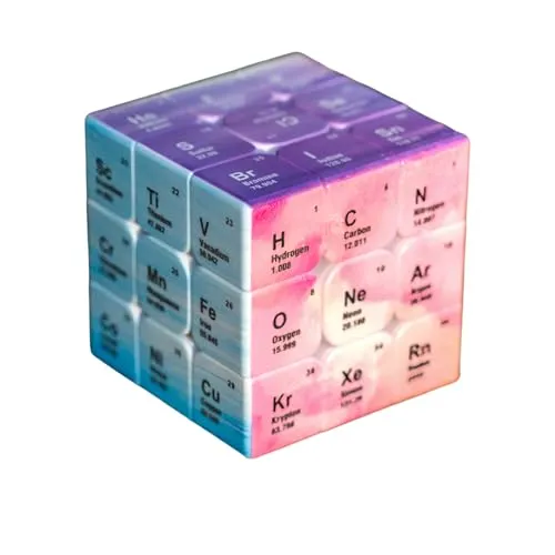 TenaLucy Periodensystem Zauberwürfel 3x3 Speed Cube,Stickerless Rubiks Cube