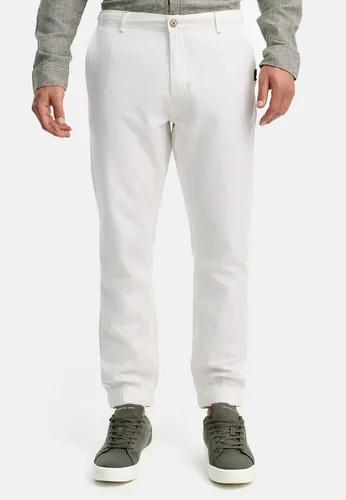 Indicode Leinenhose Blnda mit dekorativem Gürtel - Wanderhose aus 55% Leinen und 45% Baumwolle, elastisch und pflegeleicht, ideal für entspannte Outdoor-Aktivitäten.