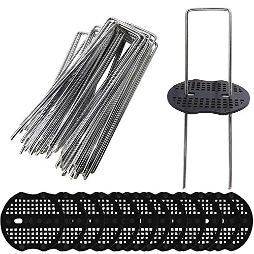 Erdanker, 30 Stück,Garten Heringe Anti-Rost Erdanker aus Stahl Erdnägel aus verzinktem Stahl Erdanker für Unkrautvlies Verzinktem Erdnägel Stabile Bodenanker Zeltheringe