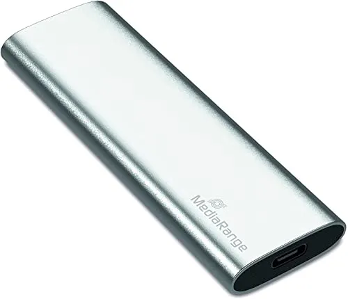 MEDIARANGE 240GB Externe Festplatte MR1101, Silber - Externe Festplatte mit 240GB Speicher, kompakt und ideal für die sichere Datenübertragung und -sicherung.