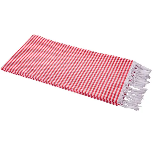 Hamamtuch Fouta Streifen rot leicht hauchzart Pestemal 90x180 cm 100% Cotton