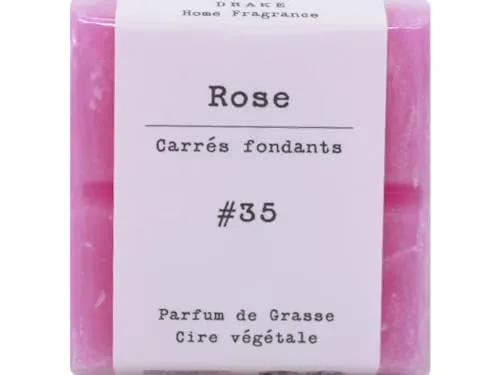 Duftzauber Tabs – Aroma-Schmelzlinge aus Duftwachs | Schmelztabletten für Duftlampen & Wachswärmer | Aromawachs für intensives Dufterlebnis (Quadrat, Nr.35 - ROSE)