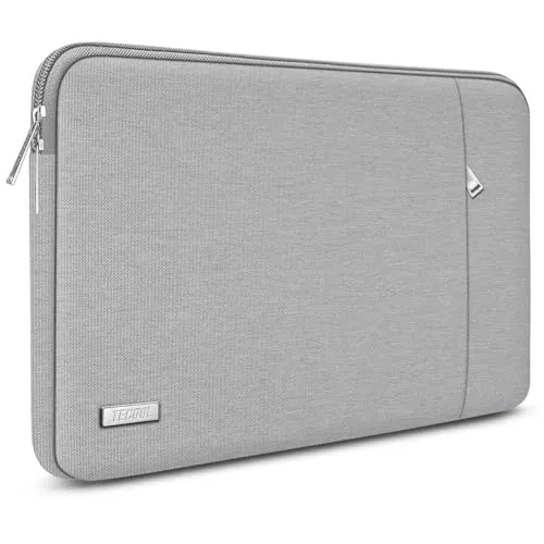 TECOOL 14 Zoll Laptoptasche LaptopHülle für 14” Lenovo Thinkpad ideapad HP Elitebook Acer Dell Chromebook, MacBook Air 15 M4 M3 2025-2024 Wasserdicht Laptop Tasche Schutzhülle Laptop Sleeve,Grau