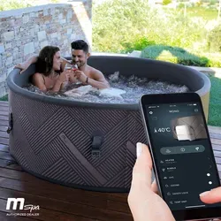BRAST MSpa aufblasbarer Whirlpool MONO für 6 Personen - Genießen Sie entspannende Wellnessmomente in Ihrem eigenen Garten mit dem leisen und komfortablen MSpa Whirlpool MONO. Ausgestattet mit 138 Massagedüsen und einfachem Aufbau für unbeschwerte Entspannung.