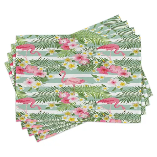 Tischset Platzset 4er Set Exotische Hawaii-Blatt