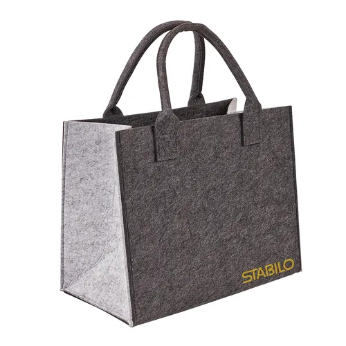 Dema Filztasche Shopper L – Einkaufstasche, Tragetasche, Shopper, Filz, hellgrau/anthrazit, robust & faltbar, UV- & feuchtigkeitsbeständig, ideal für Einkäufe, Arbeit, Freizeit, Alltag, Shopping 39050