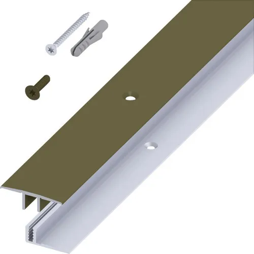 alfer Übergangs-Profil und Träger-Profil 1 m - Alu bronze - Dämmstoffe, vielseitig einsetzbares Alu-Profil für nahtlose Übergänge und stabile Trägersysteme in Ihrem Bauprojekt.