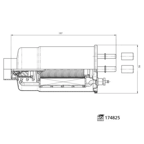 Febi Bilstein Kraftstofffilter 174825 - Hochwertiger Kraftstofffilter für zuverlässige Filtration, sorgt für optimale Motorleistung und verlängert die Lebensdauer Ihres Fahrzeugs.