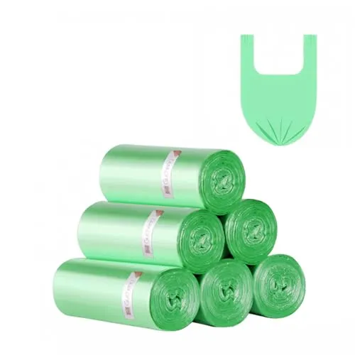 23GUANYI Reißfeste mit Henkel Müllbeutel 100 Stück 20 Liter,4 Rollen mit je 25 Beuteln, Küchen Lebensmittel mit Tragegriff Müllsäcke Abfall Säcke (100, with Handle)