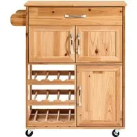 SoBuy Servierwagen aus Massivholz, flexibel und stylish