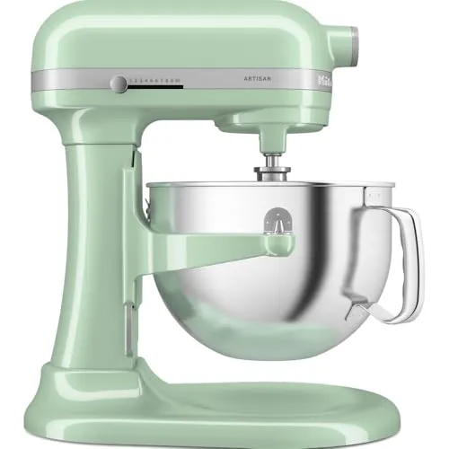 KitchenAid Küchenmaschine Artisan 5KSM60SPXEPT, 375 W, Pistazie - Knet- & Rührmaschine mit 5,6 L Edelstahlschüssel, 11 Geschwindigkeitsstufen und Soft Start Funktion – ideal für kreative Kochliebhaber!