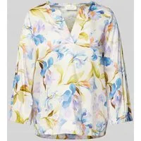 ETERNA Damen Blusen Tunika Loose FIT 3/4 - Blau - Damenblusen, modische Tunika mit Loose FIT und 3/4-Ärmeln, perfekt für lässige Anlässe oder den Alltag.