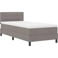 vidaXL Boxspringbett mit Matratze Taupe 100 x 200 cm von vidaXL