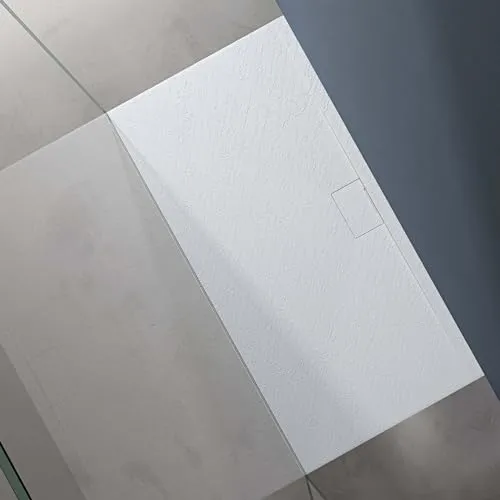 doporro Duschtasse Duschwanne 80x160x3 flach - Duschkabinen & -wände, aus hochwertigem Mineralguss für maximale Stabilität und antirutsch Oberfläche, ideal für bodengleiche Montage.