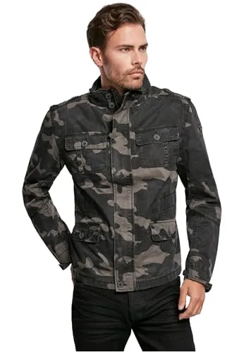 Brandit Jacket - Stylische Funktionsjacke für Herren mit versteckter Kapuze - Funktionsjacke mit dünnem Baumwollfutter und versteckter Kapuze im Kragen, ideal für Sommer und Übergangszeit. Angenehmer Tragekomfort und stylisches Design.
