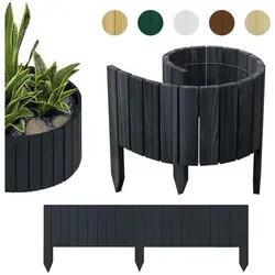 be4nature Flexible Rasenkante für Beeteinfassung, Grau, 100x30 cm