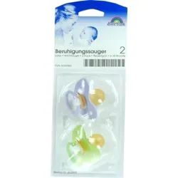 Sauger Kirsche Latex Gr.2 6-18 Mon.flied./grün 2 St