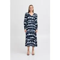Produktbild Kleid IHVARIEL Regular Fit Maxikleid mit V-Ausschnitt