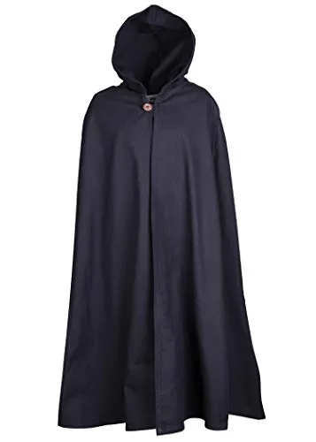 Mittelalter Umhang Paul mit Kapuze für Kinder - Wikinger LARP Kostüm - Kostüme für Kinder: Hochwertiger Umhang mit Kapuze aus 100% Baumwolle, ideal für Wikinger-LARP, Fasching oder Karneval. Schützt vor Wind und Wetter und bringt das Mittelalter zum Leben!