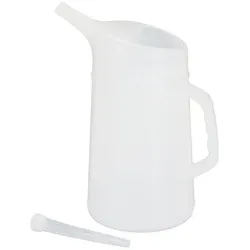 relaxdays Ölkanne mit Einfüllstutze, 5 Liter weiß 42 cm x 42 cm