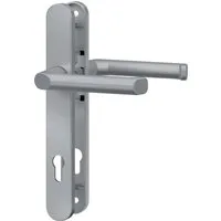 BASI Türbeschlag Schmalrahmen-Garnitur PZ 92/8 mm, Edelstahlfarben - Moderne Schmalrahmengarnitur für Profil- und Rahmentüren. Hochwertige Qualität und ansprechendes Design, geeignet für Türstärken von 45-82 mm. Ideal für eine stilvolle und funktionale Türlösung.