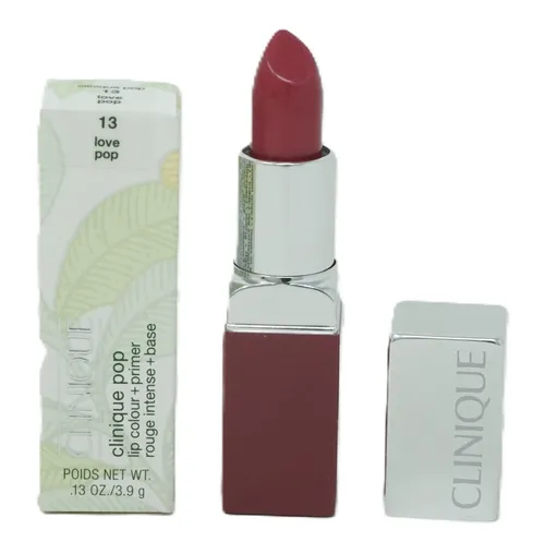 Clinique Pop Lip Colour + Primer 13 Love Pop 3,9g - Hochpigmentierter Lippenstift mit integrierter Basis für langanhaltende Farbbrillanz. Ideal für ein gleichmäßiges Finish und geschmeidige Lippen. Perfekt für den täglichen Gebrauch.