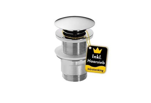Bürstenking Ablaufgarnitur Ø 63/66 mm – Push-Open Ablaufventil